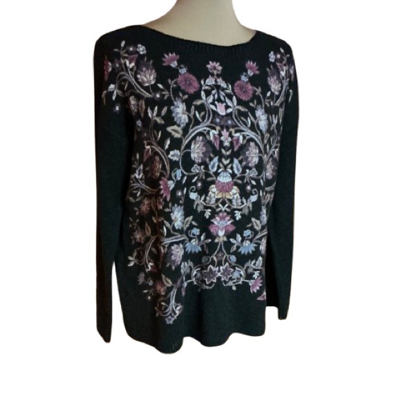 J Jill enchanted florals sweater - Picture 1 of 11
